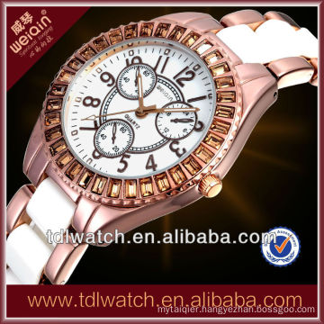 W4338 MOQ 5 pcs Crystal Around Fashion Rose Gold Lady Watches